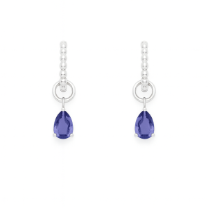 Blue Drop Silver Earring
