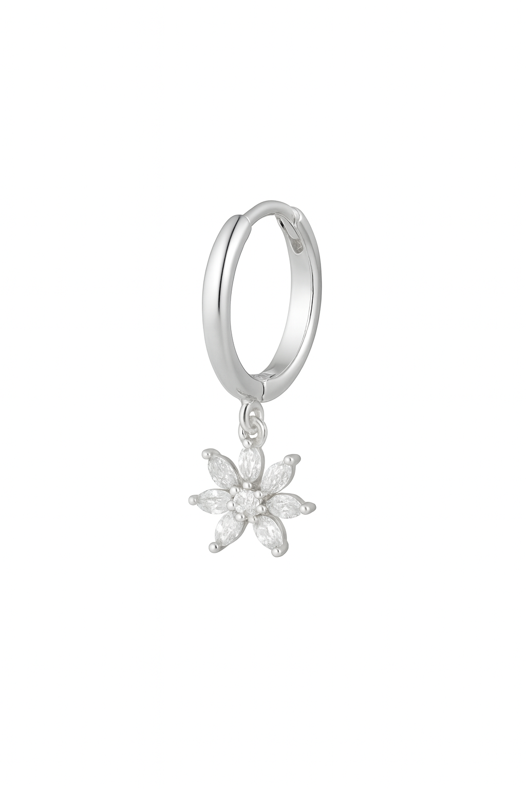 Silver Daisy Drop Earring - Image 2
