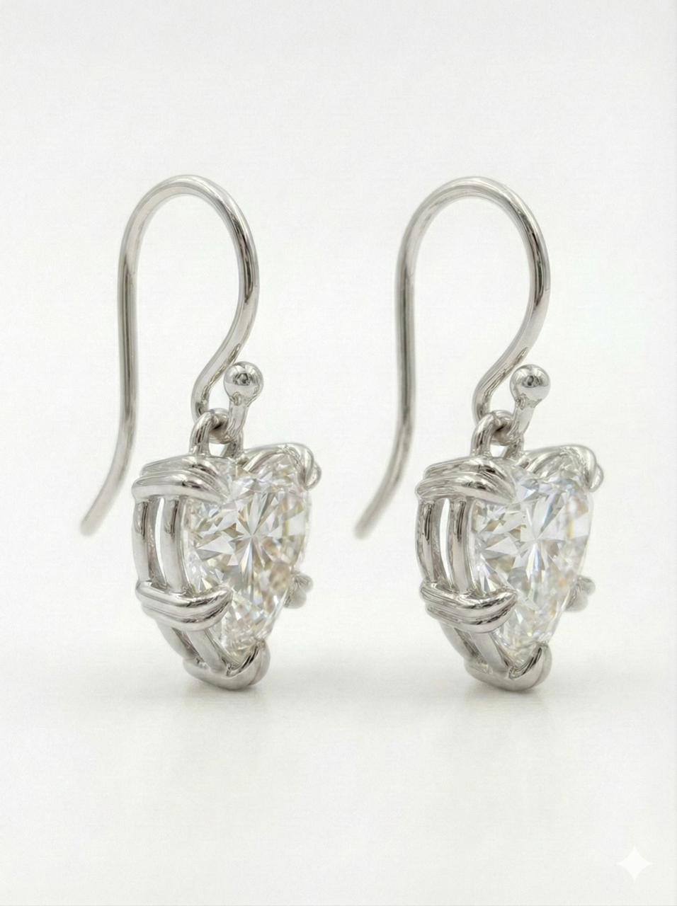 Heart Cut Silver Drop - Image 2